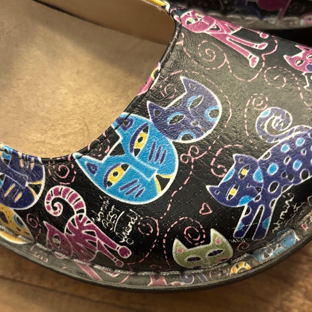 Alegria Cat Print Mary Jane Shoes size 39 - Picture 5 of 7